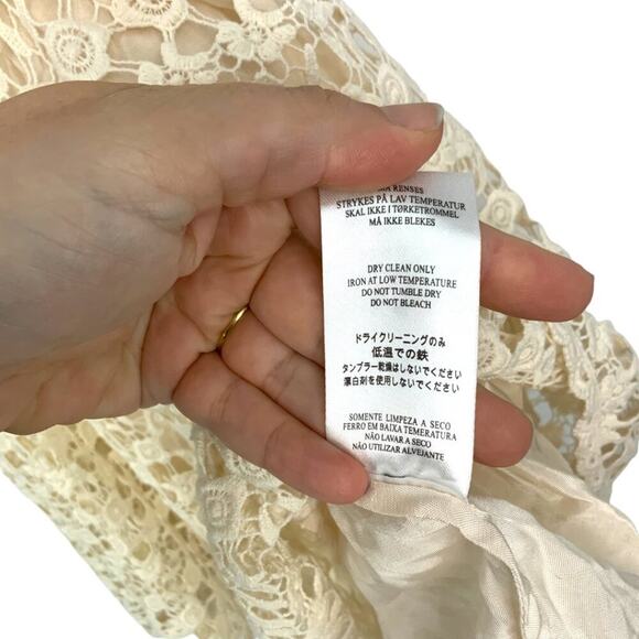 ByTiMo Crochet Lace Puff Sleeve Minidress Size XS NWOT $554 MSRP - Picture 7 of 8